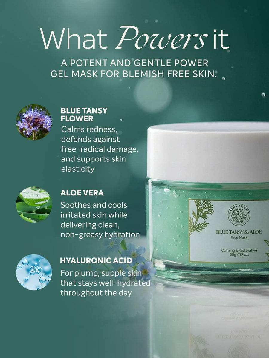 Blue Tansy Face Mask