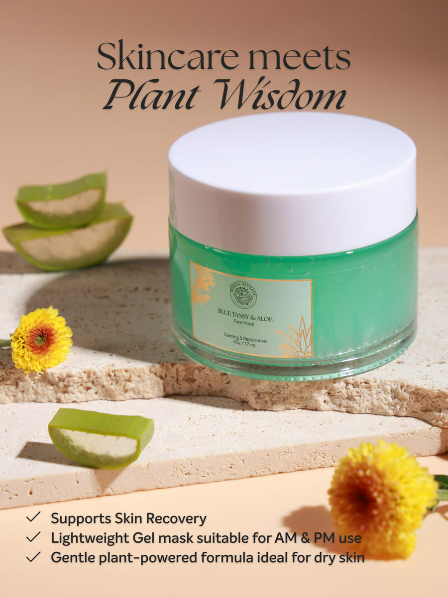 Blue Tansy Face Mask